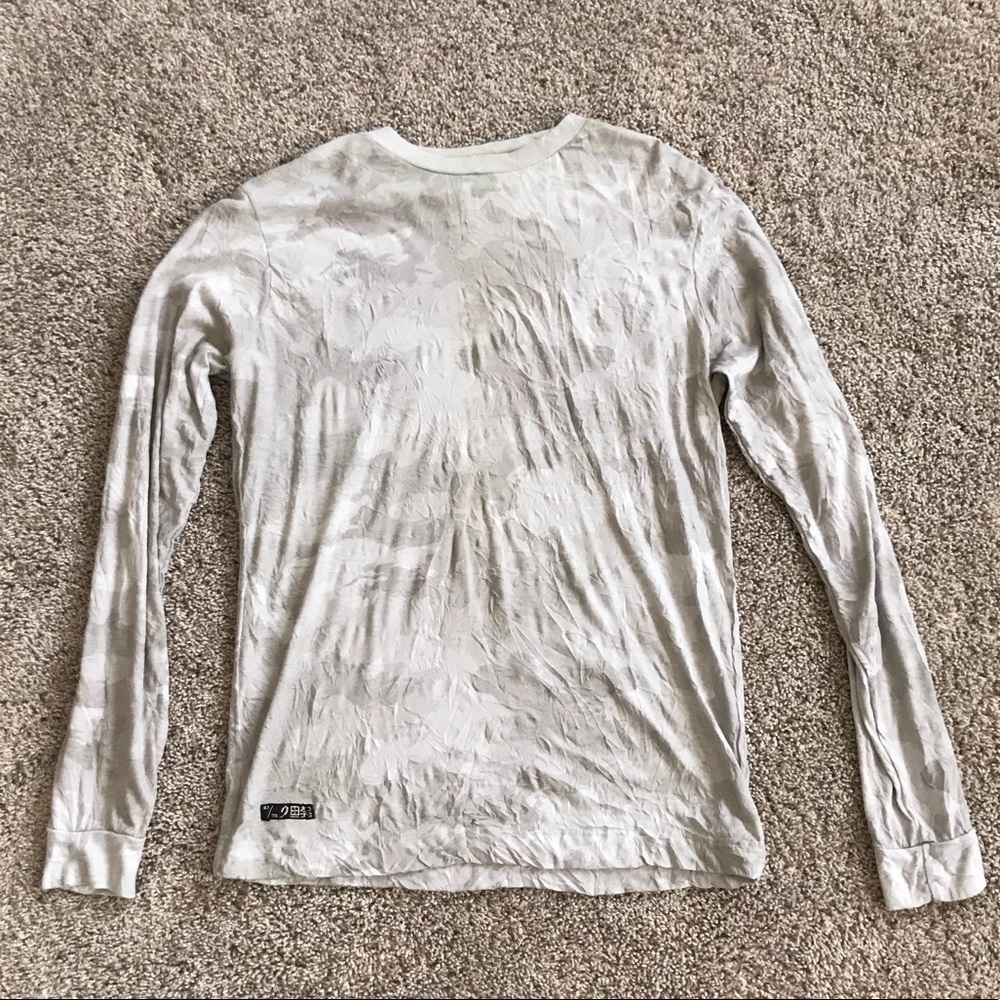 Diesel long sleeve wrinkled camo t-shirt